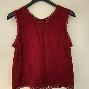 Merona Burgundy Boxy Sleeveless Tank Top (XXL)